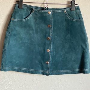 Button down blue skirt.